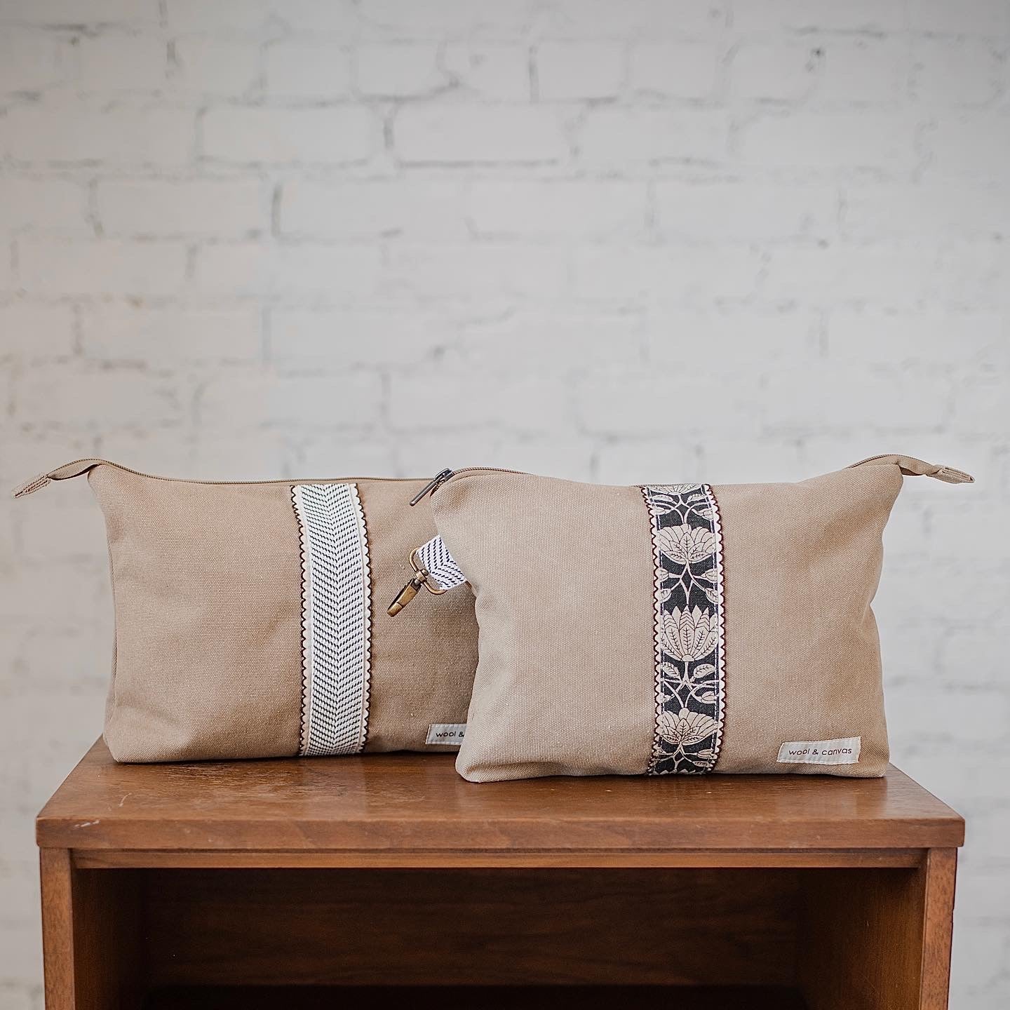 Toiletry bag (floral OR stripe)